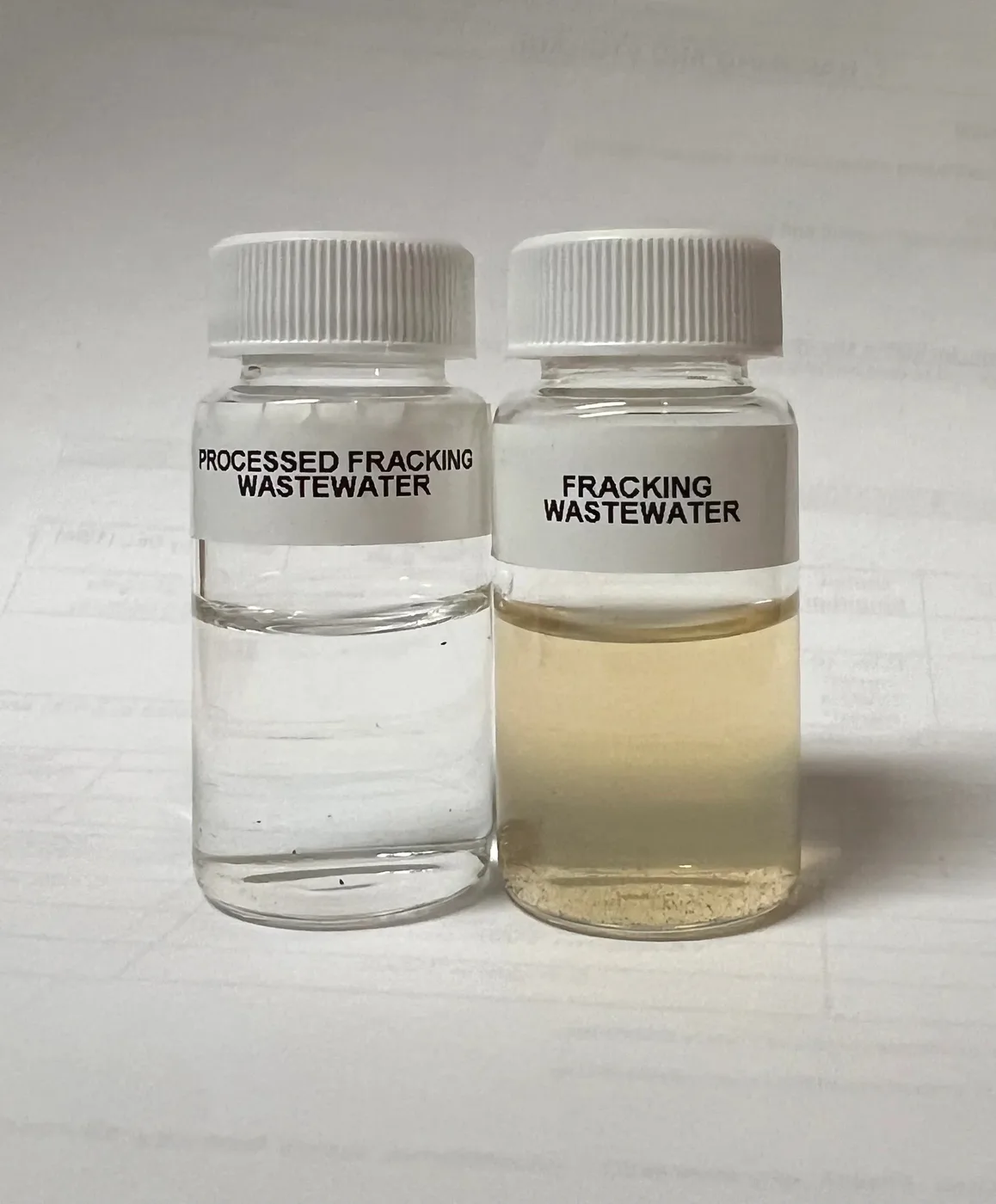 Fracking wastewater → Clean effluent